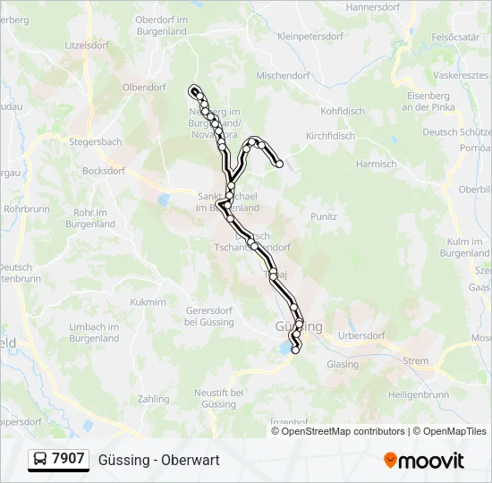 7907 Bus Line Map