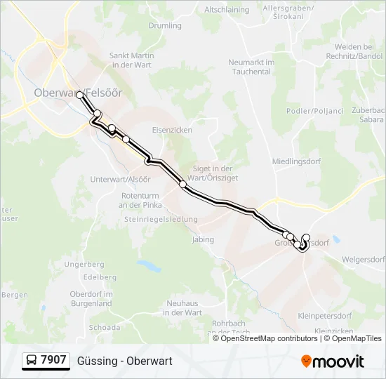 7907 Bus Line Map