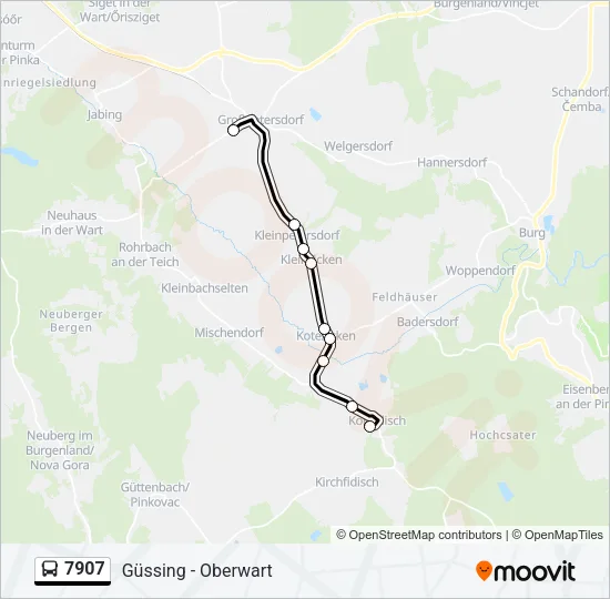 7907 Bus Line Map