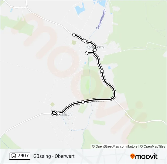 7907 Bus Line Map