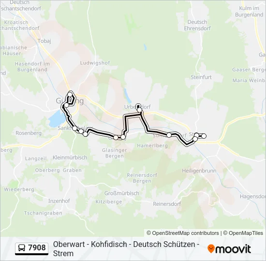 7908 Bus Line Map