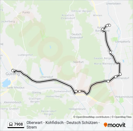 7908 Bus Line Map