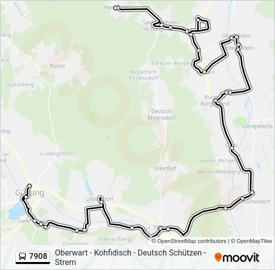 7908 Bus Line Map