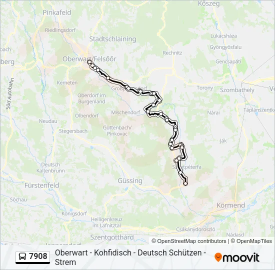 7908 Bus Line Map