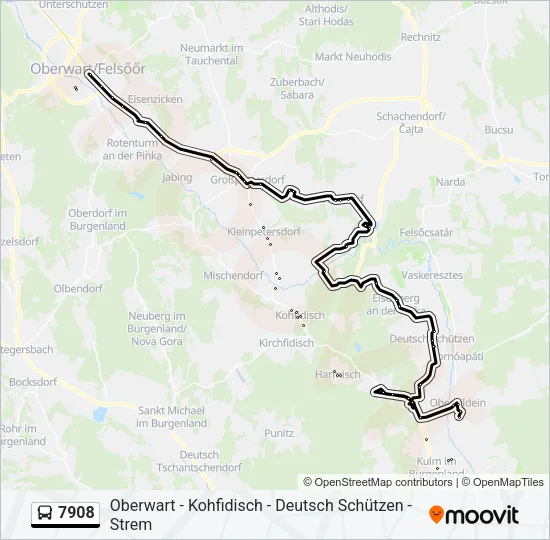 7908 Bus Line Map
