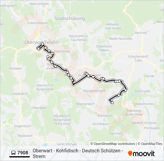 7908 Bus Line Map