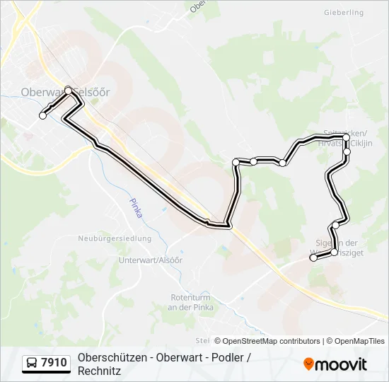7910 Bus Line Map