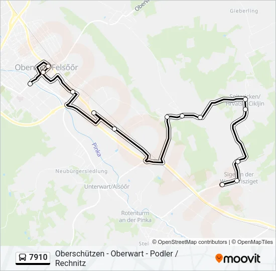 7910 Bus Line Map