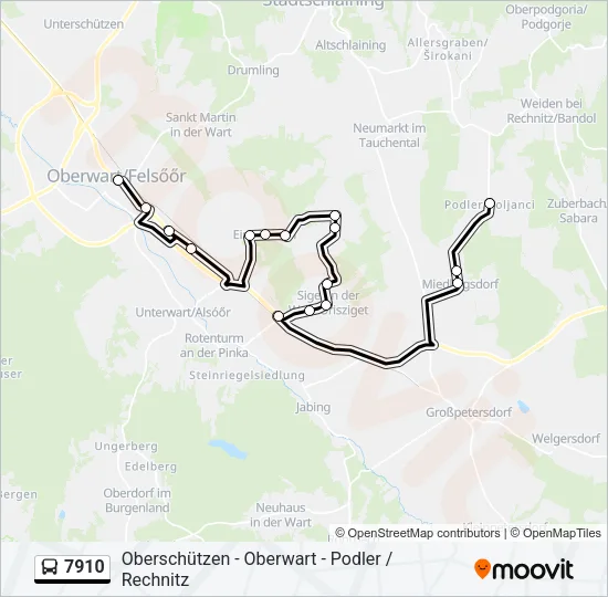 7910 Bus Line Map