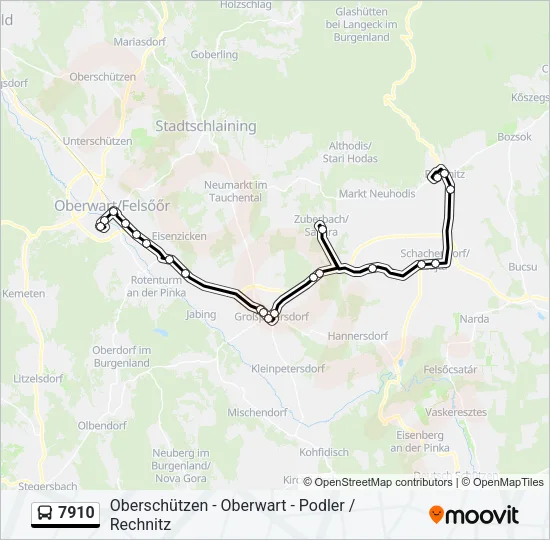 7910 Bus Line Map
