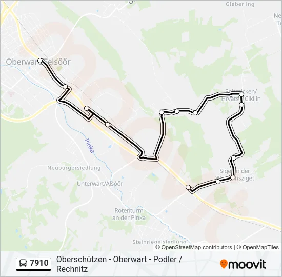 7910 Bus Line Map