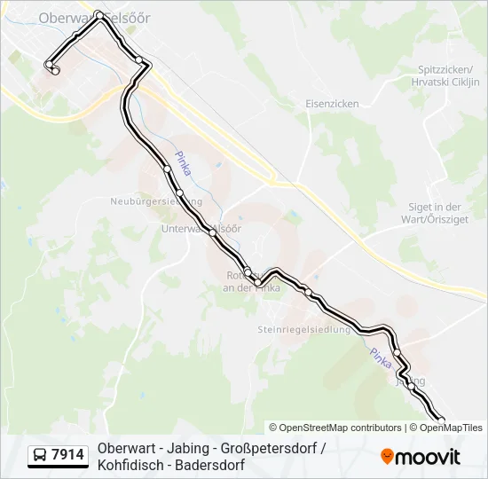 7914 Bus Line Map