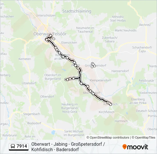 7914 Bus Line Map
