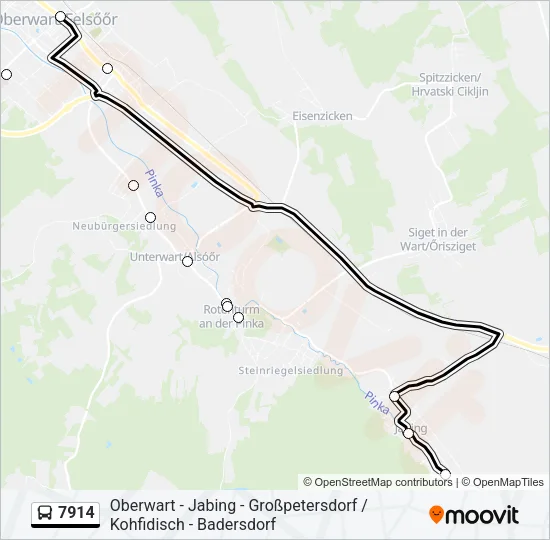 7914 Bus Line Map