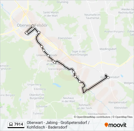 7914 Bus Line Map