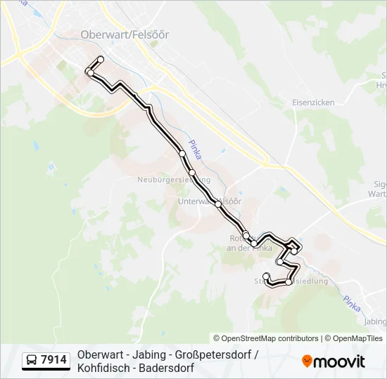 7914 Bus Line Map