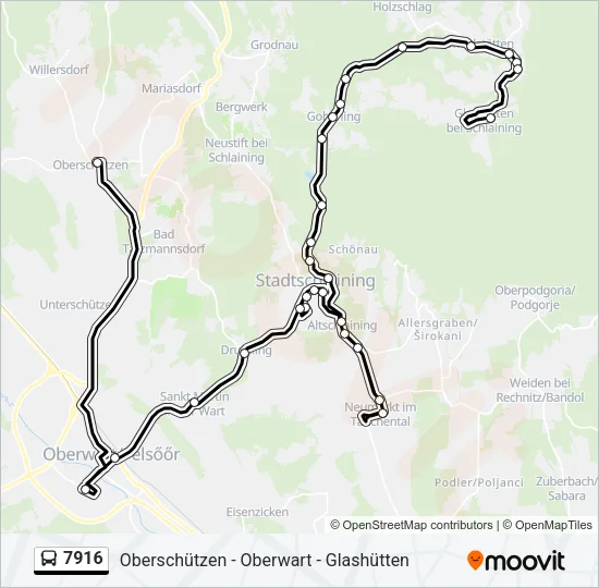 7916 Bus Line Map