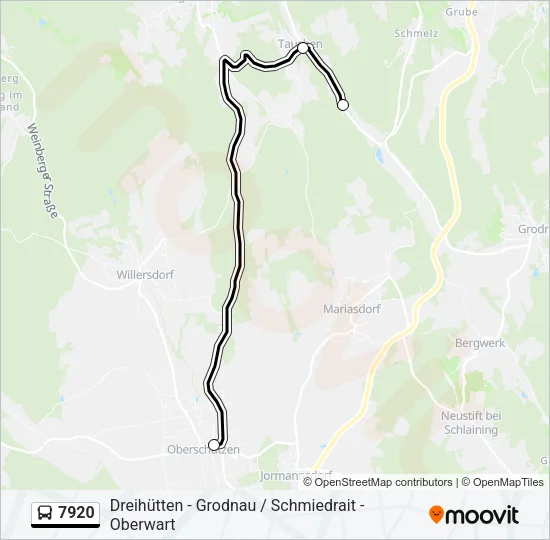 7920 Bus Line Map