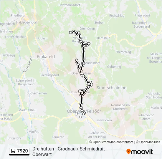 7920 Bus Line Map
