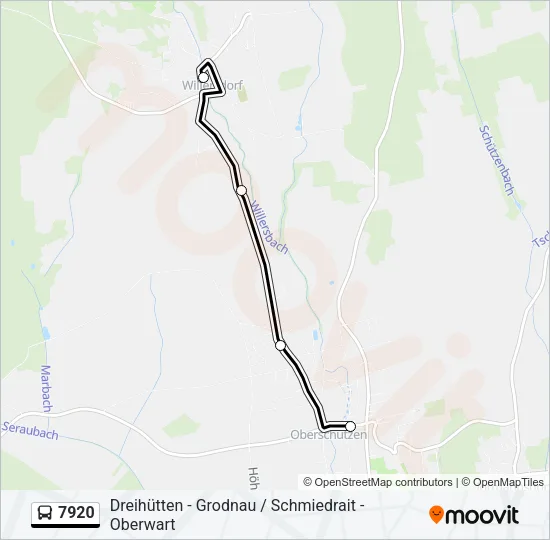 7920 Bus Line Map