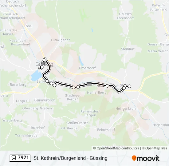 7921 Bus Line Map