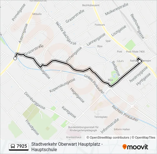 7925 Bus Line Map