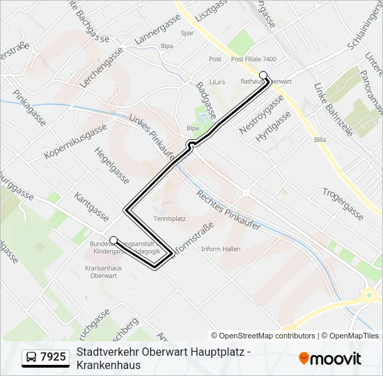 7925 Bus Line Map