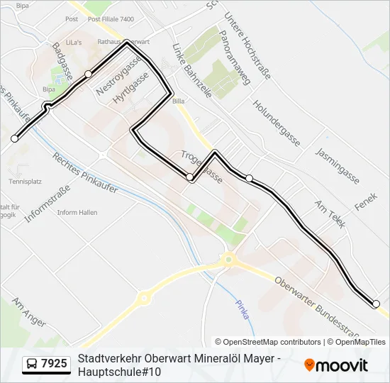 7925 Bus Line Map