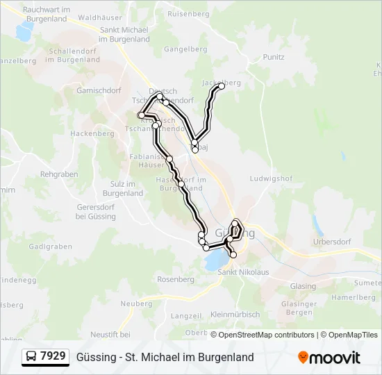 7929 Bus Line Map