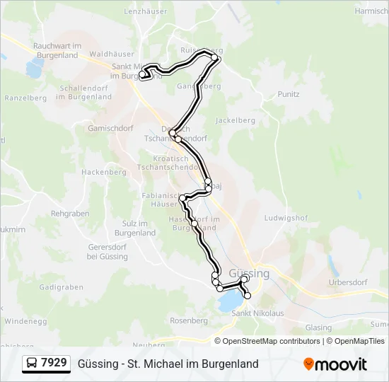 7929 Bus Line Map