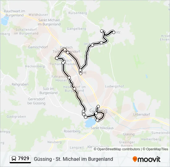 7929 Bus Line Map