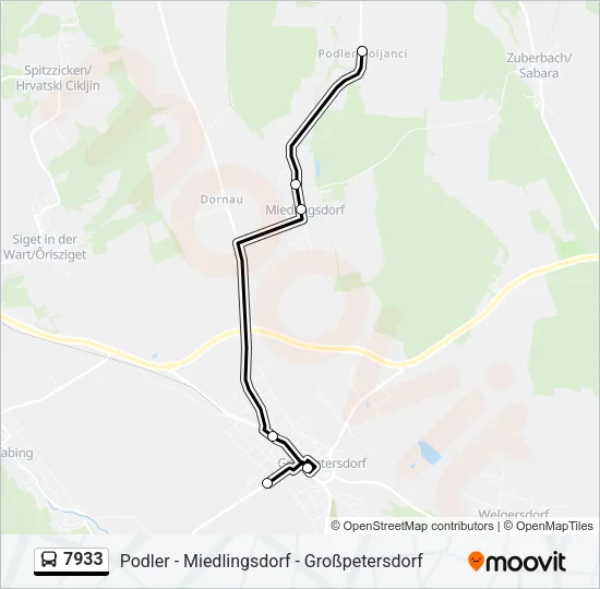 7933 Bus Line Map