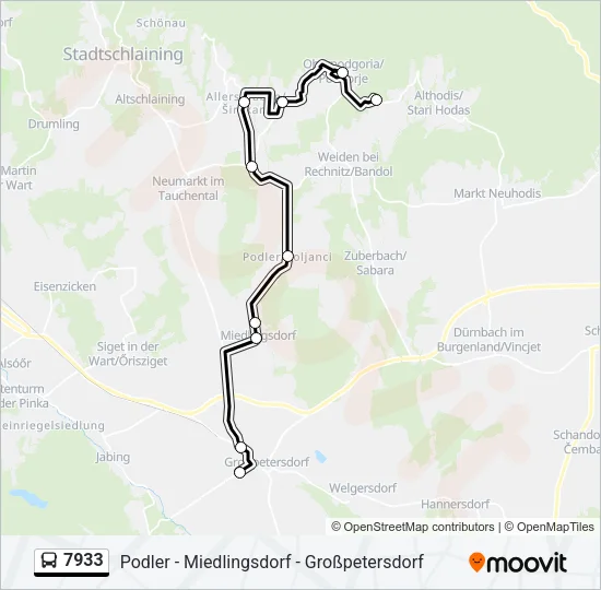 7933 Bus Line Map