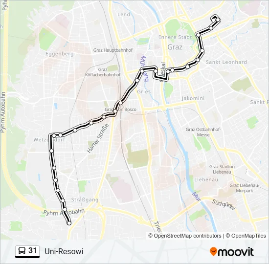 31 Bus Line Map