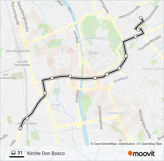 31 Bus Line Map