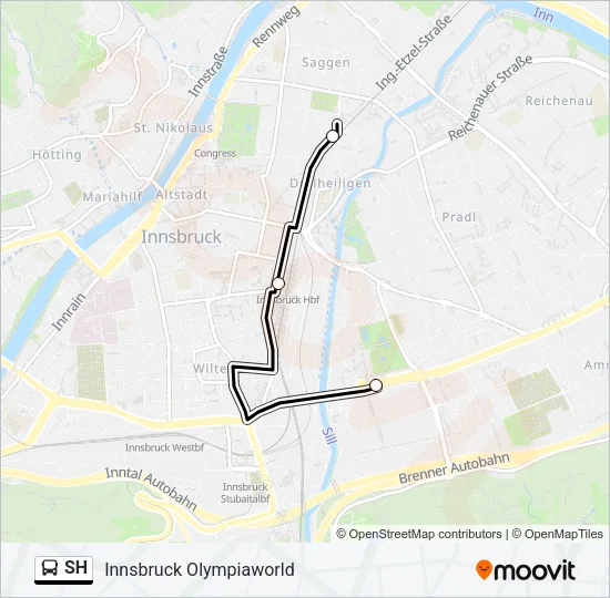 SH Bus Line Map