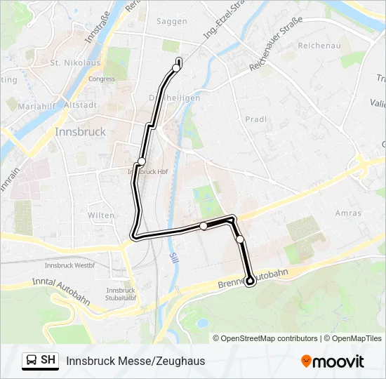 SH Bus Line Map