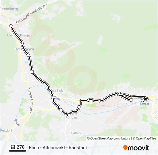 270 Bus Line Map