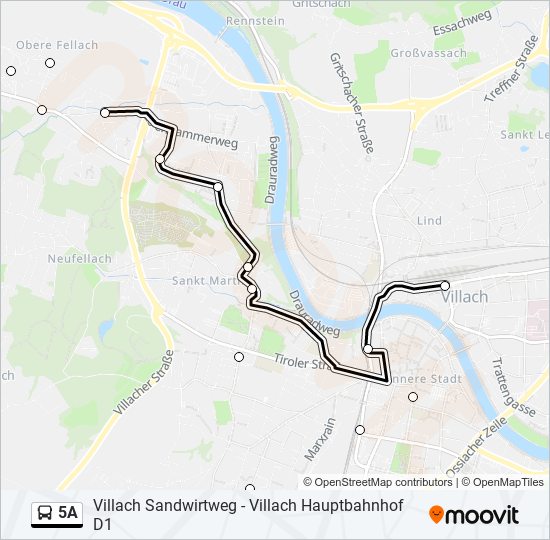5a-route-schedules-stops-maps-villach-hauptbahnhof-updated