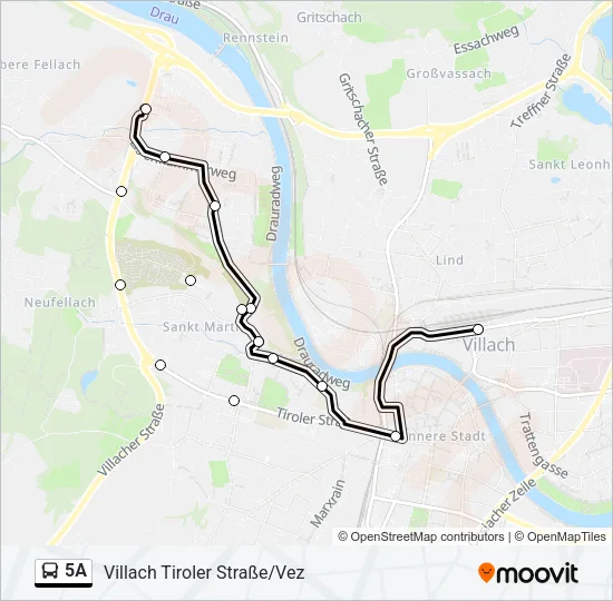 5A Bus Line Map