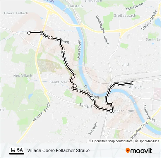 5A Bus Line Map