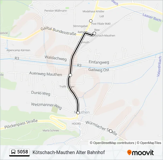5058 Bus Line Map