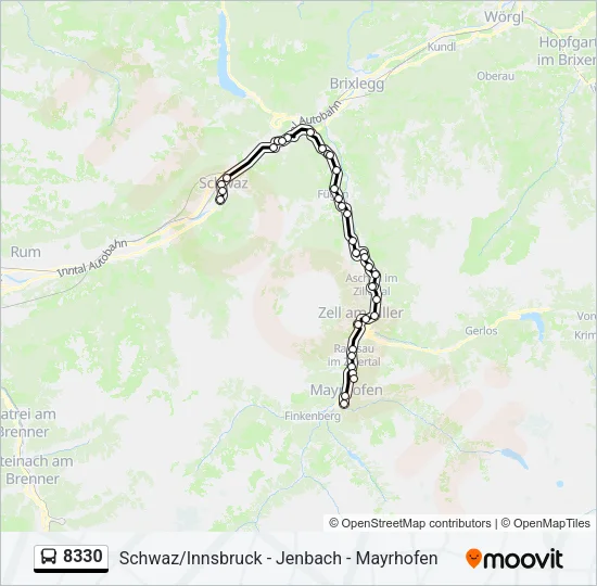 8330 Bus Line Map