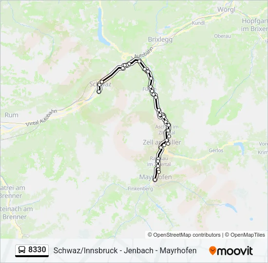 8330 Bus Line Map