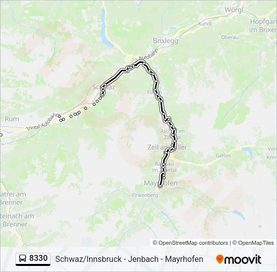 8330 Bus Line Map