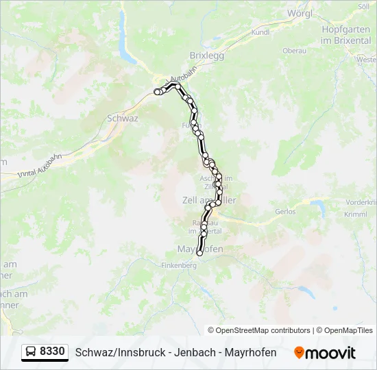 8330 Bus Line Map