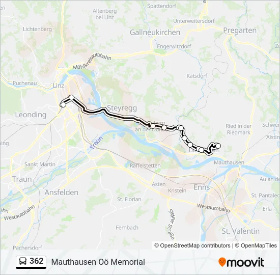 362 Bus Line Map