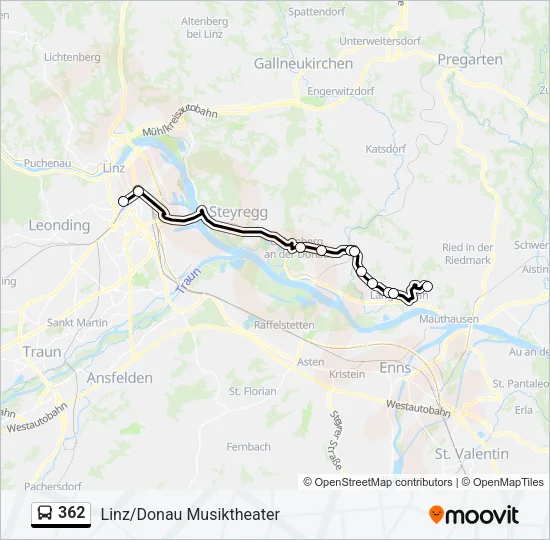 362 Bus Line Map