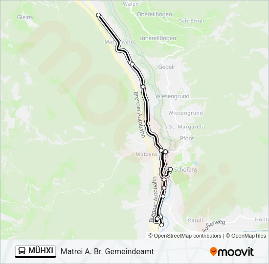 MÜHXI Bus Line Map