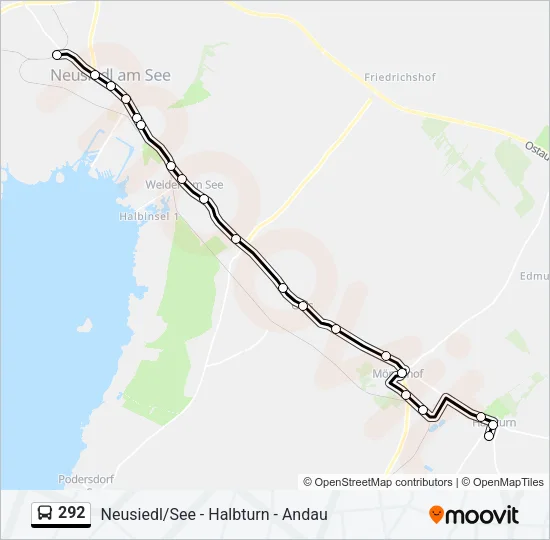 292 Bus Line Map